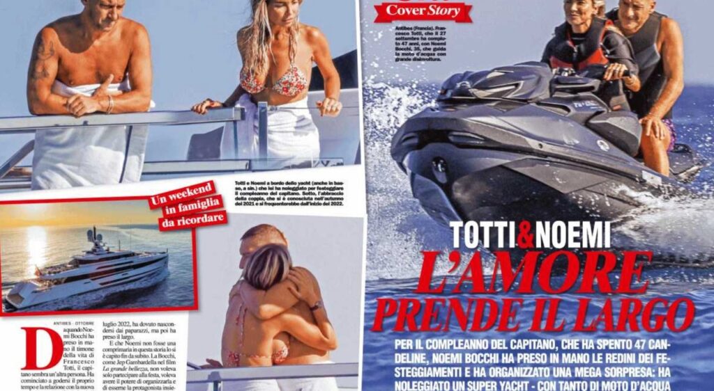 La festa a sorpresa a Totti organizzata da Noemi Bocchi, le FOTO sullo yacht